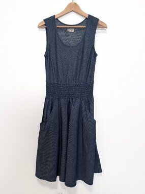 Bridge & Burn Blue Smocked Waist Dress with Pockets Size Small